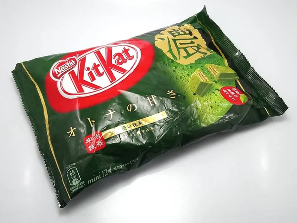 Quezon City Nov Nestle Kit Kat Matcha Πράσινο Τσάι Στις — Φωτογραφία Αρχείου