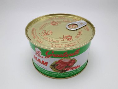 MANILA, PH - 25 Kasım 2020 'de Manila, Filipinler' de Greatwall jambonu.