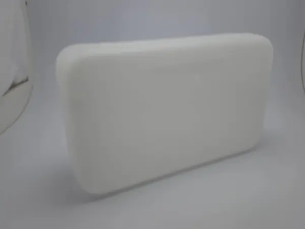 Caixa Armazenamento Caixa Plástico Translúcido Branco — Fotografia de Stock