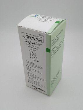 MANILA, PH - NOV 25 - Lactulose Duphalac şurubu 25 Kasım 2020, Manila, Filipinler.
