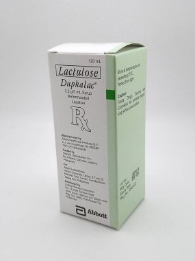 MANILA, PH - NOV 25 - Lactulose Duphalac şurubu 25 Kasım 2020, Manila, Filipinler.