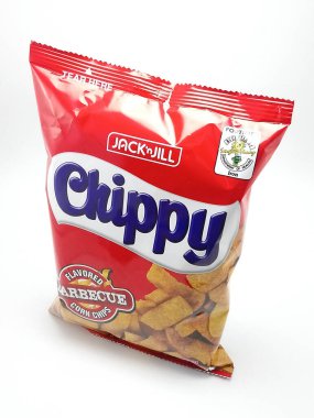 MANILA, PH - 26 Kasım 2020 'de Filipinler, Manila' da mangal aromalı mısır cipsi.