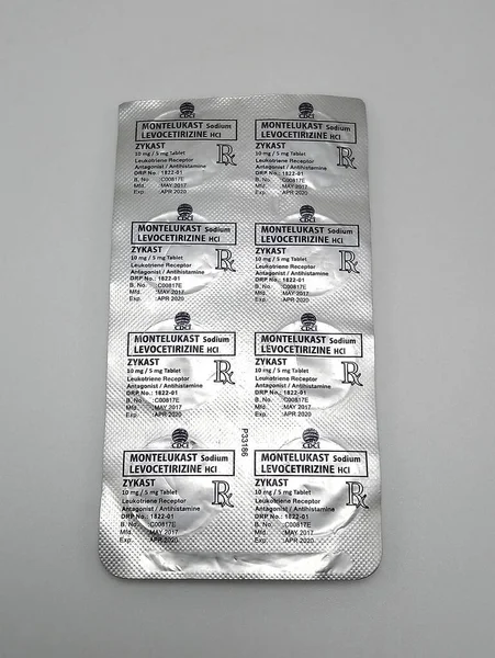 Manila Nov Zykast Tablettenantagonist Und Antihistaminika November 2020 Manila Philippinen — Stockfoto