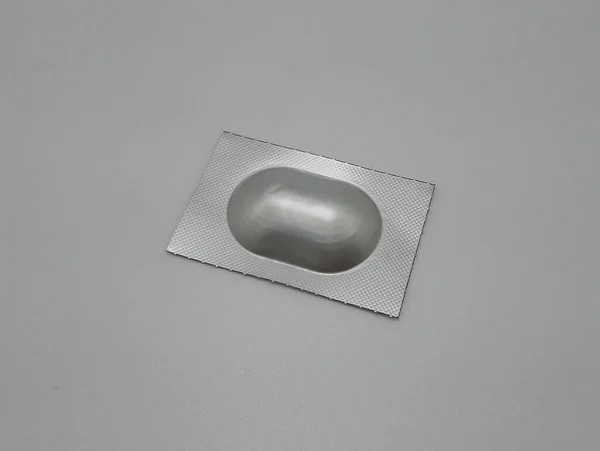 Silver Plain Foil Medicine Blister Pack Tablets — Stock Photo, Image