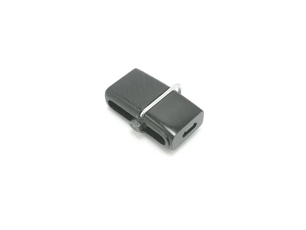 Small Black Plug Play Files Retractable Flashdrive — Stock Photo, Image