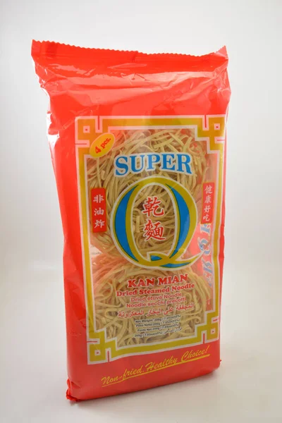 Manila July Super Kan Mian Dry Steamed Noodle July 2021 — Stock Photo, Image