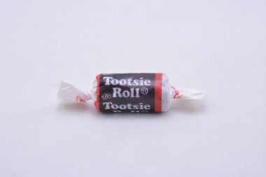 MANILA, PH - JULY 9 - Tootsie roll chocolate candy on July 9, 2021 in Manila, Philippines.