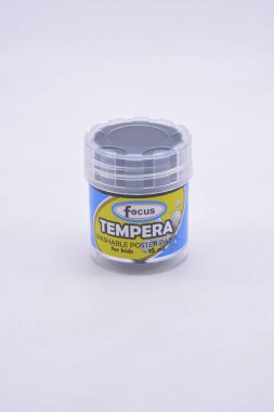 MANILA, PH - JULY 9 - Focus tempera washable poster paint black color on July 9, 2021 in Manila, Philippines.