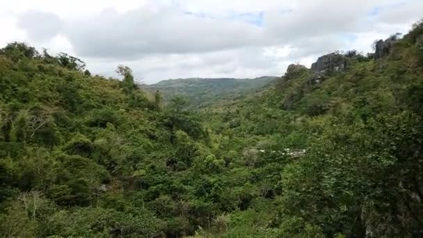 Zelené Stromy Pohled Georezervaci Masungi Rizalu Filipíny — Stock video