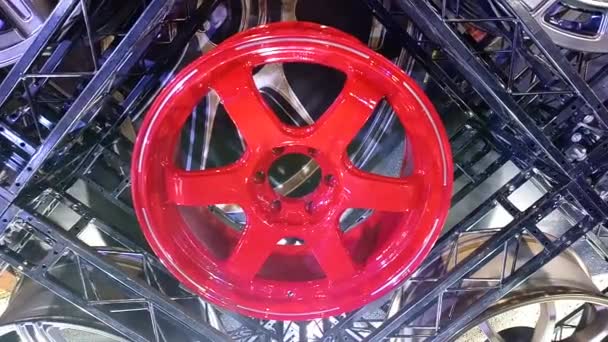 Pasay Apr Rota Wheel Rims Manila International Auto Show April — Stock Video