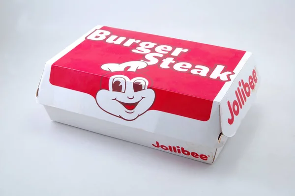 Manila Juli Jollibee Burger Steak Juli 2021 Manilla Filipijnen — Stockfoto