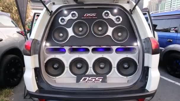 Pasig May Davids Street Sound Car Speaker Hot Import Nights — стокове відео