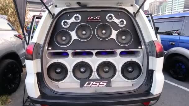 Pasig Mayo Davids Altavoces Coches Sonido Calle Hot Import Nights — Vídeo de stock