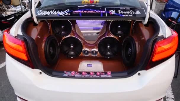 Pasig Мая Davids Street Sound Car Speakers Hot Import Nights — стоковое видео