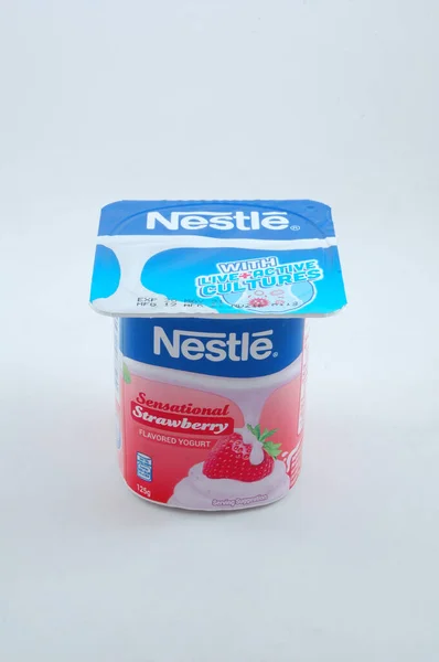 Manila Jly Nestle Strawberry 요구르트 2021 필리핀 마닐라 — 스톡 사진