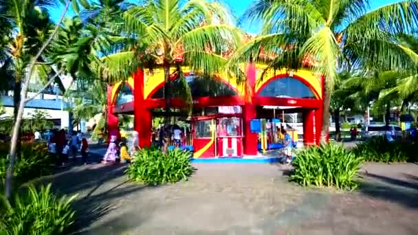Pasay May Bay Outdoor Amusement Park Carousel Ride May 2019 — Stock Video
