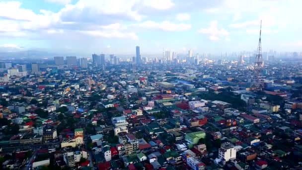 Quezon City Maj Przegląd Miasta Quezon Ciągu Dnia Maja 2019 — Wideo stockowe