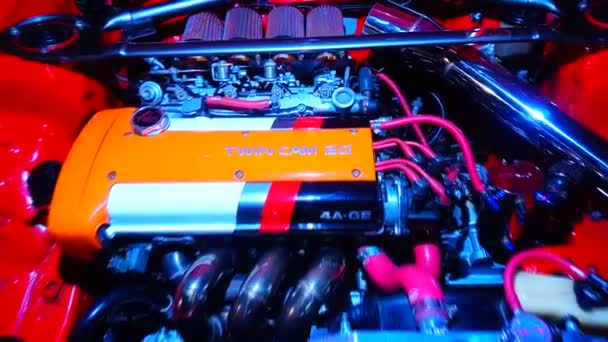 Pasig Feb Toyota Corolla Car Engine Love Cars Babes February — Stock Video