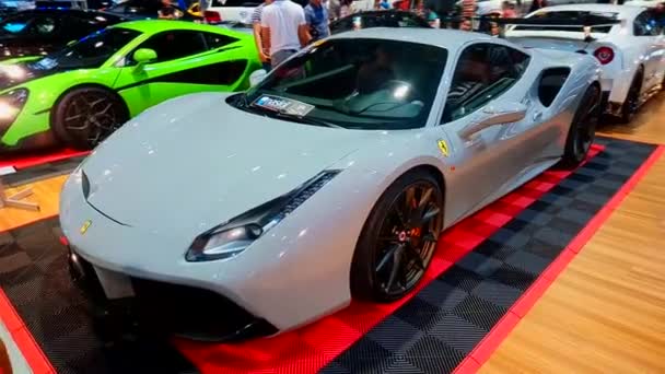 Pasay May Суперкар Ferrari Травня 2018 Року Trans Sport Show — стокове відео