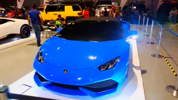 Pasay Mei Lamborghini Supercar Mei 2018 Trans Sport Show Smx — Stockvideo