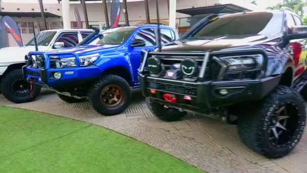 Quezon City June Pick Truck Suv Display Червня 2019 Року — стокове відео