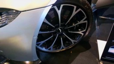 Pasay, PH - 28 Temmuz - Aston Martin arabası 28 Temmuz 2019 'da Filipin Otomobil Fuarı' nda SMX Kongre Merkezi, Pasay, Filipinler.