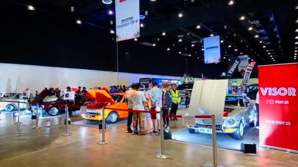 Pasay Julho Visor Stand Julho 2019 Philippine Autocon Car Show — Vídeo de Stock