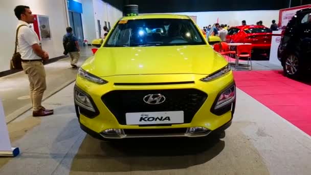 Pasay July Hyundai Kona Suv Липня 2019 Року Автосалоні Філіппінах — стокове відео