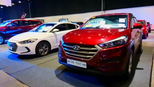 Pasay July Hyundai Cars July 2019 Philippine Autocon Car Show — Stock Video