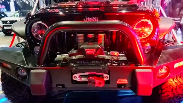 Pasay July Jeep Wrangler July 2019 Philippine Autocon Car Show — Stock Video