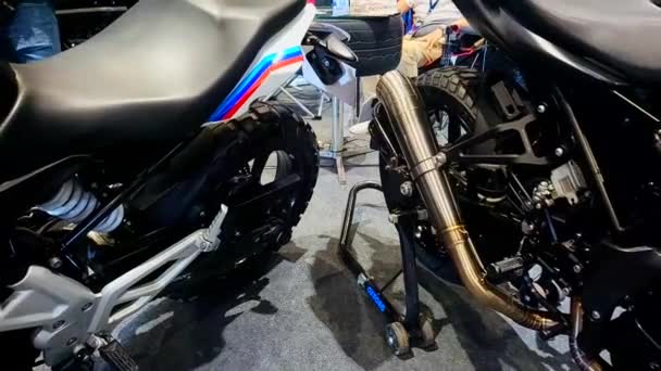 Pasay July Motorcycle Displays July 2019 Philippine Autocon Car Show — Stock Video