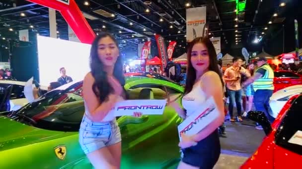 Pasay Lipiec Stoisko Frontrow Lipca 2019 Philippine Autocon Car Show — Wideo stockowe