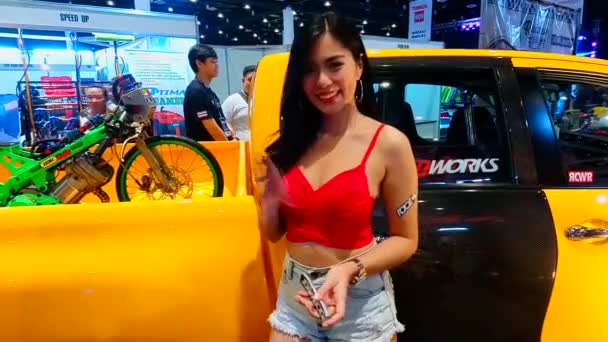 Pasay Luglio Stand Dworks Luglio 2019 Alla Fiera Automobilistica Filippina — Video Stock