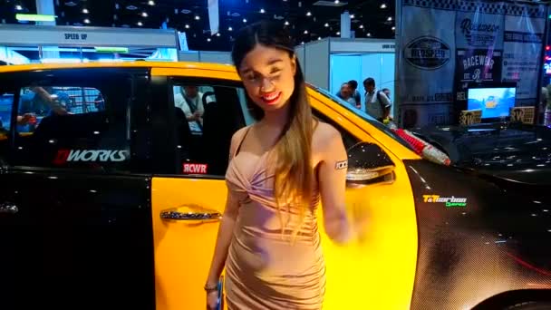 Pasay Juli Dworks Stand Juli 2019 Philippine Autocon Autoshow Smx — Stockvideo