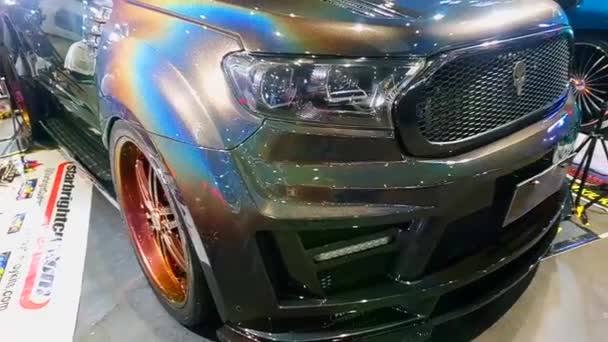 Pasay Juli Black Suv Den Juli 2019 Philippine Autocon Bilmässa — Stockvideo