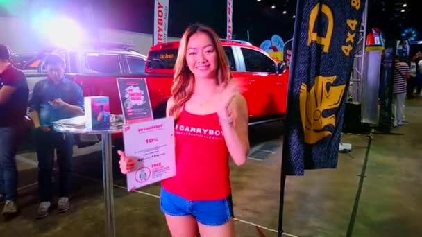 Pasay Luglio Stand Carryboy Luglio 2019 Presso Fiera Automobilistica Autocon — Video Stock