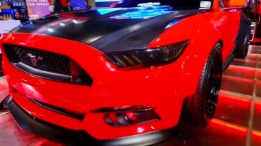 Pasay, PH - 25 Mayıs - Ford Mustang 25 Mayıs 2019 'da SMX Kongre Merkezi, Pasay, Filipinler' deki Trans Sport Show 'da.