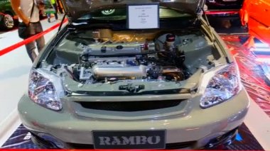 PAsay, PH - 25 Mayıs - Honda Civic 25 Mayıs 2019 'da SMX Kongre Merkezi, Pasay, Filipinler' deki Trans Sport Show 'da.