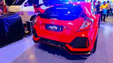 PAsay, PH - 25 Mayıs - Honda Civic 25 Mayıs 2019 'da SMX Kongre Merkezi, Pasay, Filipinler' deki Trans Sport Show 'da.