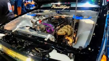 Pasay, PH - 25 Mayıs - Toyota ae86 25 Mayıs 2019 'da SMX Kongre Merkezi, Pasay, Filipinler' deki Trans Sport Show 'da.