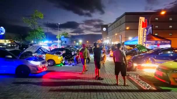 Rizal Luty Tłum Pokazów Samochodów East Auto Moto Show Taytay — Wideo stockowe