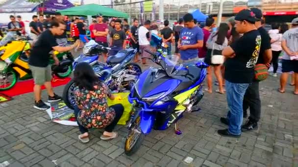 Rizal Februari Aftermarket Motorfiets Display Februari 2019 East Auto Moto — Stockvideo