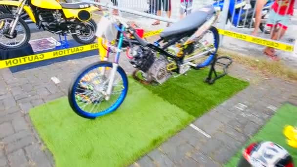 Rizal Ruary Eftermarknad Motorcykelvisning Den Februari 2019 East Auto Moto — Stockvideo