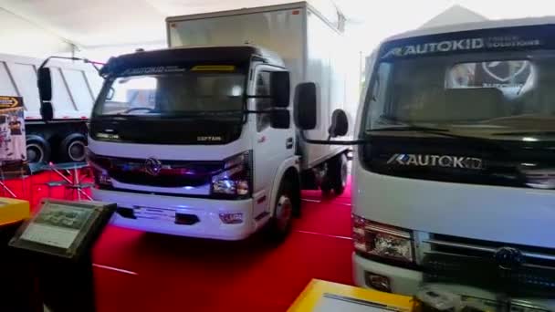 Pasay April Autokid Truck Booth Manila International Auto Show April — Stock Video