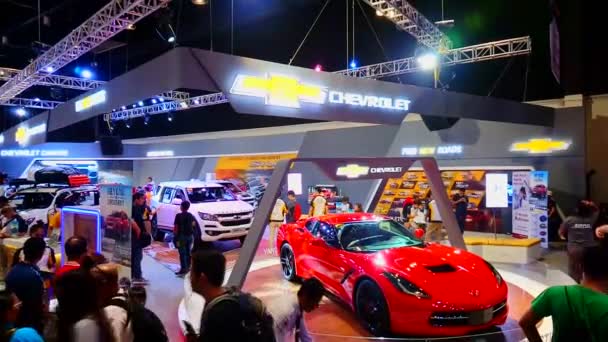 Pasay Aprile Chevrolet Car Stand Manila International Auto Show Aprile — Video Stock