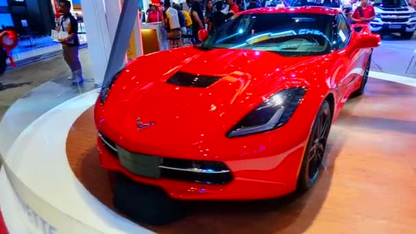 Pasay April Chevrolet Corvette Stingray Manila International Auto Show April — Stock Video