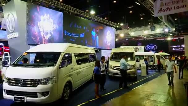 Pasay April Foton Booth Manila International Auto Show April 2019 — Stock Video