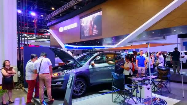 Pasay April Hyundai Booth Manila International Auto Show April 2019 — Stock Video