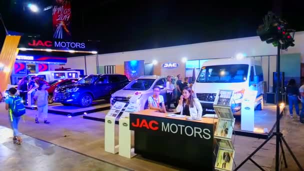 Pasay April Jac Motors Booth Manila International Auto Show April — Stock Video