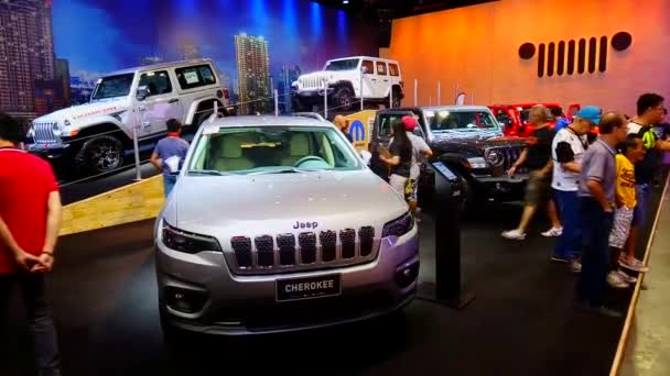 Pasay Kwiecień Jeep Cherokee Międzynarodowej Wystawie Samochodowej Manili Kwietnia 2019 — Wideo stockowe